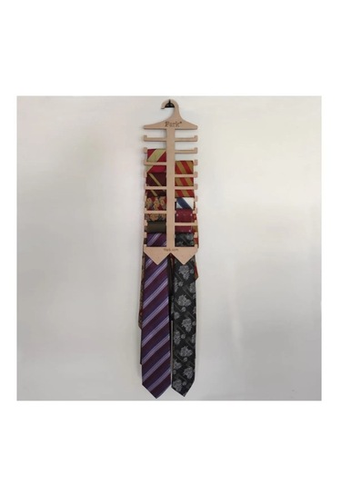 Kıravat Askısı Özel Tasarım Ahşap 5mm Boyasız Doğal Renk Ahşap