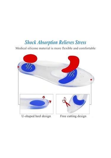 Fochsia Düz Taban Ve Çökük Kavis Destekli Eu 45-46 Ayak Tabanlığı Topuk Yastıklama Koşu Basketbol Spor Günlük Kullanım