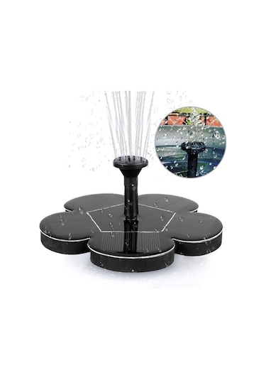 Cbtx Güneş Enerjisi Minyatür Çeşmesi Açık Püskürtme Fırçasız Su Pompası Dprinkler Siyah