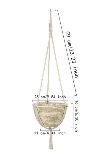 Pazly Suntek Sepet Dikey Balkon Bahçesi Asılı Oturma Odası 25x16x11cm Wy 25cmx16cmx11cm