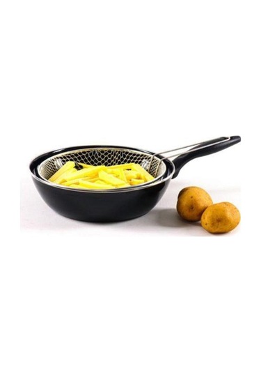 Alev Alv010 Telli Lüks Fritöz Wok Tava Siyah