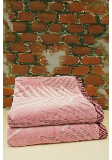 Özdilek 2 Adet Yaprak El Yüz Havlusu Kadife 50 x 90 Pembe