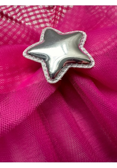 Gobo Kareli Yıldızlı Tüllü Kedi Köpek Kıyafeti Elbisesi