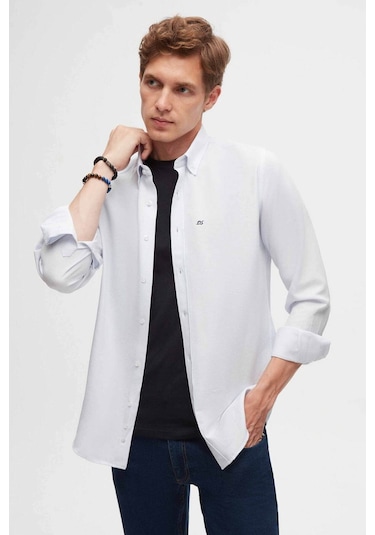 Ds Damat Slim Fit Açık Mavi Oxford Düğmeli Yaka Kolay Ütülenebilir Nakış Detaylı Pamuklu Gömlek 4HC02ORT03265 Açık Mavi Ds Damat Slim Fit Açık Mavi Oxford Düğmeli Yaka Kolay Ütülenebilir Nakış Detaylı Pamuklu Gömlek 4HC02ORT03265 Açık Mavi