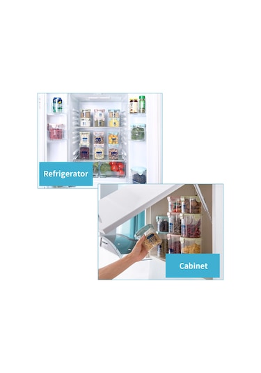 Yaleker Hava Geçirmez Pp Gıda Saklama Kabı - Kuru Gıda, Tahıl Ve Kahve Depolama Yeşil