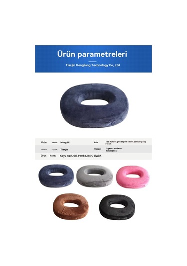 Jian Fan Yastık Taşı Yüksek Geri Tepme Bellek Pamuk İçiboş O-şekilli Sandalye Minderisi Pembe