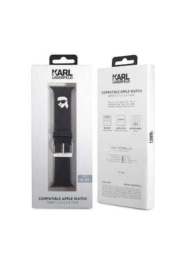 Watch 7 41mm Uyumlu Kordon  Lisanslı Ikonik Karl Head Logolu Strap Kayış