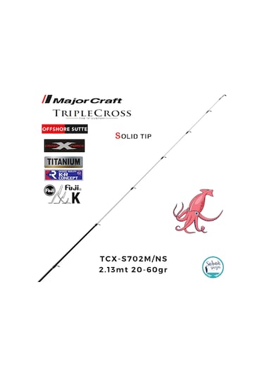 Major Craft Triple Cross Tcx-s702m/ns Offshore Sutte 2.13mt 20-60gr 2p Kalamar Spin Kamış