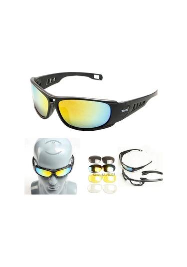 Daisy Usa C6 Polarize Değişebilir 4 Lens Military Tactical Gözlük