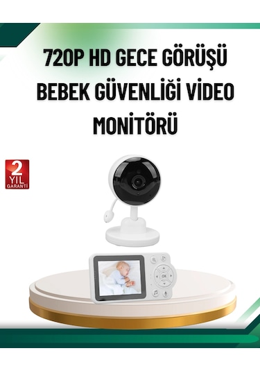 Sesli Ve Görüntülü Bebek Kamerası Sıcaklık Takipli -