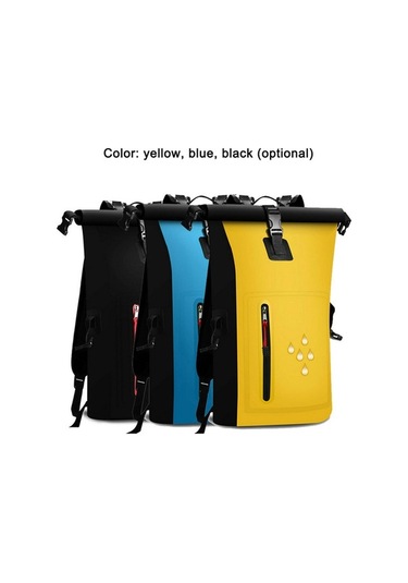 Dancemonkey Açık Çanta Su Geçirmez Sırt Çanta Pvc Çift Omuz Su Geçirmez Çanta Yan Sarı Sarı