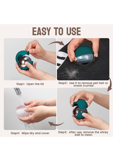 Maiyame Yürüyen Kumaş Ve Ev Eşyaları İçin Yeniden Kullanılabilir, Yıkama Uygun, Taşınabilir Kedi/köpek Tüy Ve Toz Alıcı Top - Kırmızı Koyu Kırmızı