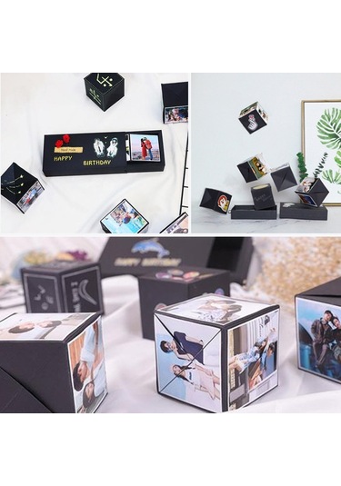 Sones Yaratıcı Kendin Yap El Yapımı Fotoğraf Albümü Sürpriz Patlama Zıplayan Hediye Kutusu, Bitmiş Versiyon