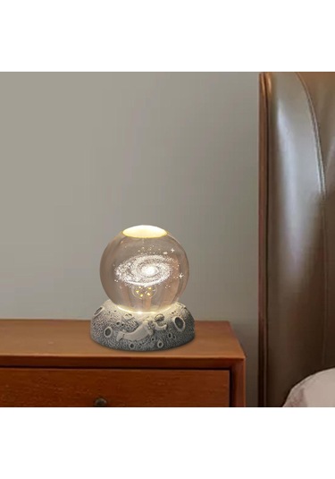 Homyl Yatak Odası Oturma Başucu Için Kristal Top Gece Lambası Samanyolu Çok Renkli
