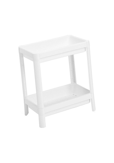 Fortunelane Plastik Banyo Dolabı İki Katlı Su Akış Delikli Sağlam Mutfak Organizeraf Diğer