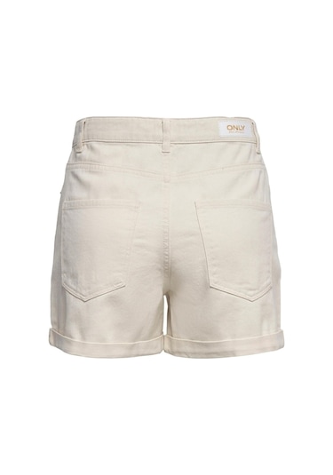 Only Kadın Onlvega Krem Kot Şort Mom Shorts - 15230571 001