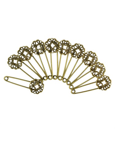 Homyl 10 Adet Boş Telkari Çiçek Bankası Dıy Başörtüsü Antik Bronz