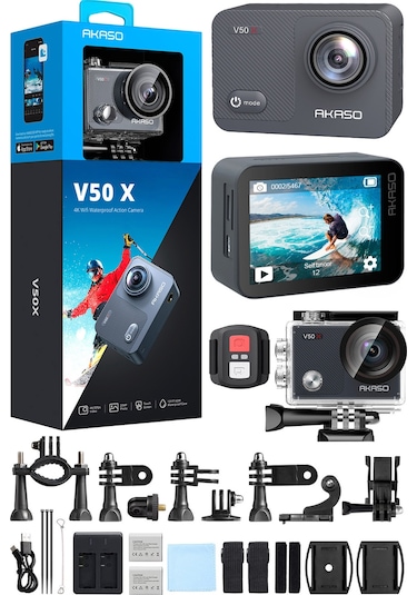 Akaso V50X Native 170° 4K Ultra HD Aksiyon Kamerası