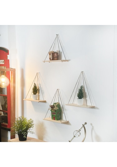 Duvar Rafı Ahşap Raf 4 Adet 5041