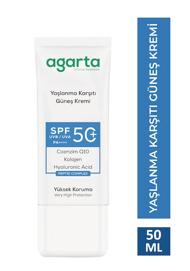Agarta Collagen İçerikli Yüz Güneş Kremi SPF50+ 50 ML