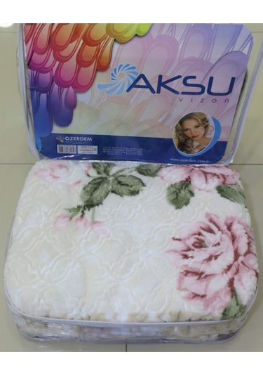 Aksu 155x215 Tek Kişilik Battaniye Krem