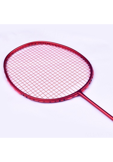 Vkemall Koyu Kırmızı 6u Ultra Hafif 72g Tam Karbon Badminton Raketi - Yetişkinler İçin Egzersiz Ve Eğlence - Tekli Raket
