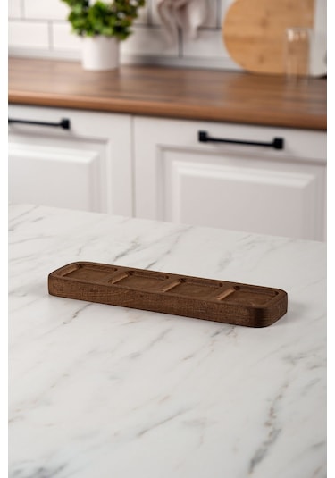 Mienda Home 4'lü Ahşap Standlı Cam Baharatlık Seti Kapaklı Etiketli Baharatlık Takımı Mh01slvr04 Beyaz - Şeffaf