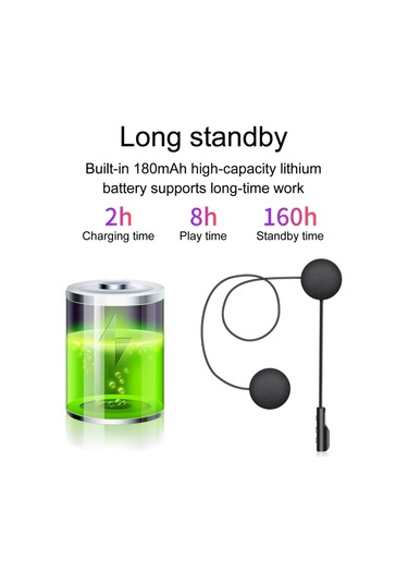 Vkemall T4 Motosiklet İnterkom Bluetooth Kulaklık Stereo Kask Kulaklığı Bluetooth 5.0 Kablosuz Kulaklık Buğday Siyahı