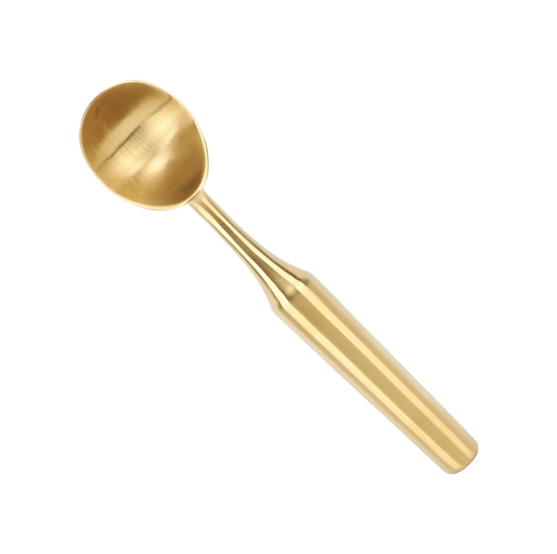 Konesam 304 Paslanmaz Çelik Dondurma Kaşığı - Uzun Kollü, Çabuk Temizlenir, Multifonksiyonel Toplama Aleti Kahverengi Altın