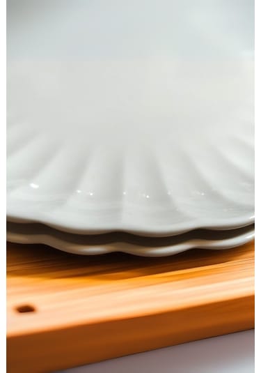 Kütahya Porselen Bone Luz Form Pasta Takımı 6 Parça 21cm Beyaz Bnlzf21dus600 Beyaz