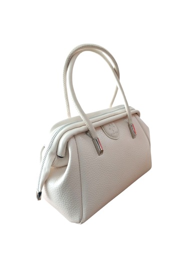 Nas 1420 Kadın El Çantası Bej Siyah