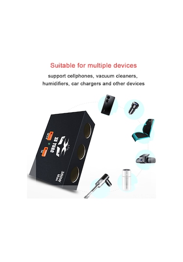 Samdoo 3 Lü Usb Hızlı Şarj Cihazı İle Evrensel Araç Çakmak Aleti 12v/24v Uyumlu, Taşınabilir Ve Çok Fonksiyonlu