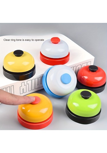 1 Adet Renkli Metal El Zili Pembe