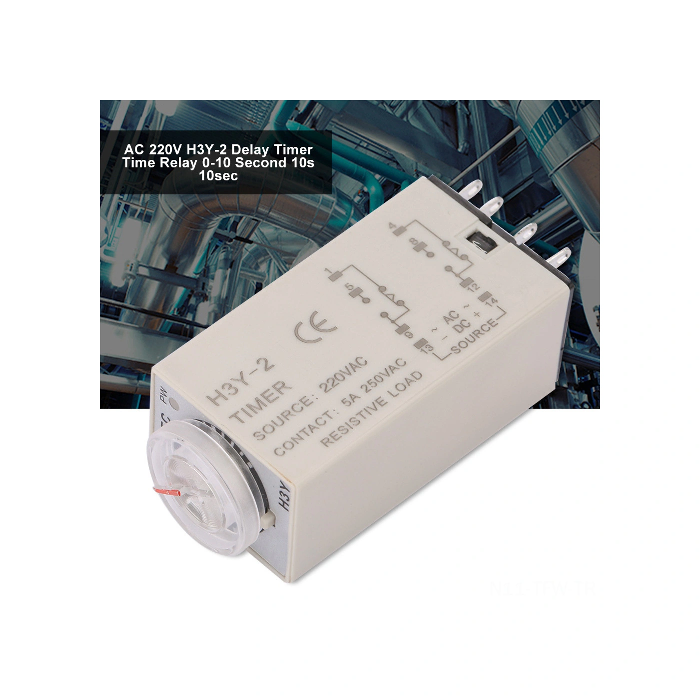 Tenfowee H3y-2 Model 220vac 10 Saniye Gecikme Rölesi - Yüksek Kalite, Düşük Enerji Tüketimi, Kararlı Çalışma