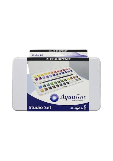 Daler Rowney Aquafine Sulu Boya Studio Set 48 Renk