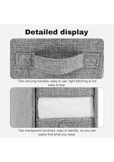 Geeroyoo "katlanabilir Çarşaf Düzenleyici - Geniş Kapasiteli, Dayanıklı Ve Pratik Yatak Örtüsü Saklama Kutusu" Gri