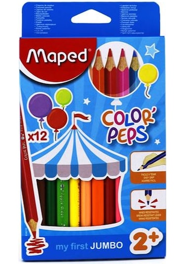 Maped 12 Renk Jumbo Kuru Boya Kalemi 834010