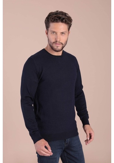 Ferraro Bisiklet Yaka Superfine Yün Kazak - Lacivert Lacivert (490433771) Lacivert