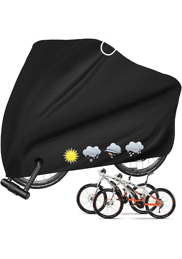 Bisiklet Brandası Su Geçirmez Bisiklet Koruma Bisiklet Örtüsü Siy