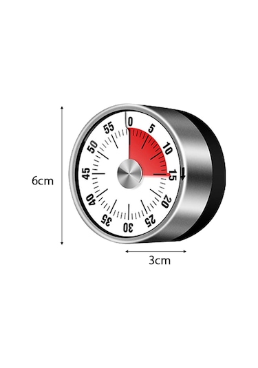 Symbee Mıknatıslı Mutfak Zamanlayıcı - 60 Dakika Geri Sayım, Alarmlı Ve Pratik