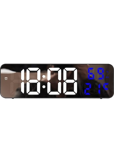 Valkyrie Nem Ölçer Dereceli Led Duvar Ve Masa Alarm Saati Lacivert