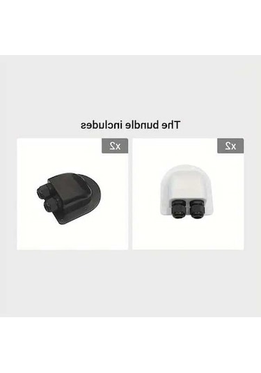 Trendooze 2+1 Beyaz+siyah Çift Delikli Rv Güneş Paneli Bağlantı Kutusu Su Geçirmez