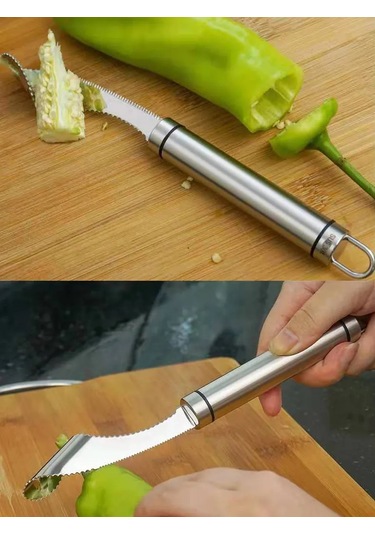 Morabi Biber Çekirdeklerini Çıkarma Ve Dilimleme İçin Mutfak Bıçağı 261500531