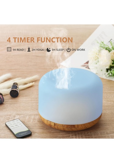 36 Yağ Difüzör Seti İle Ev İçin Uçucu Yağ Difüzörleri, Uçucu Yağlar İçin 500ml Aroma Difüzör Büyük Oda, Ultrasonik Serin Sis Difüzör Otomatik Kapatma 4 Zamanlayıcı 15 Renk 36x5ml