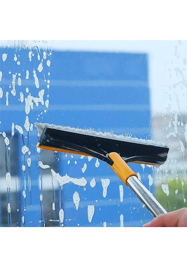 Temizleme Fırçası Zemin Araba Ev Sihirli Fırça Süpürge Uzun Saplı Çekpas Çift Fırçalı Çekçek