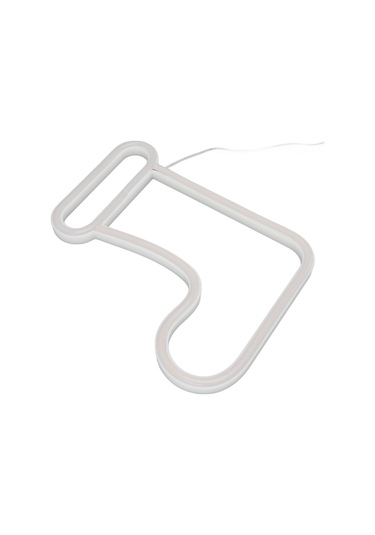 Kangvka Noel Çorap Şekilli Neon Işıklı Dekorasyon, Usb/pil Beslemeli, Masaüstü/duvar Dekoru, Akşam Lambası Bz2645-w