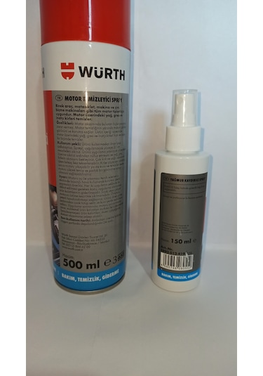 Motor Temizleme Spreyi500ml Yağmur Kaydırıcı Sprey150 Ml -würth