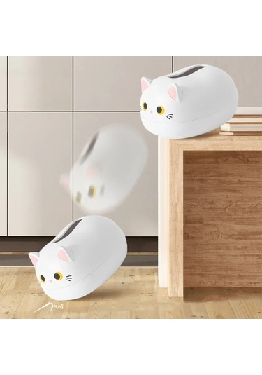 Siyah-kawaii Kedi Doku Kutusu Oturma Odası Peçete Depolama Mutfak Kağıdı Konteyner Masaüstü Tuvalet Tutucu Banyo Yurdu İçin