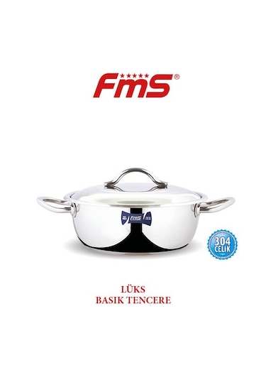 Fms Çelik Lüx Basık Tencere No:40