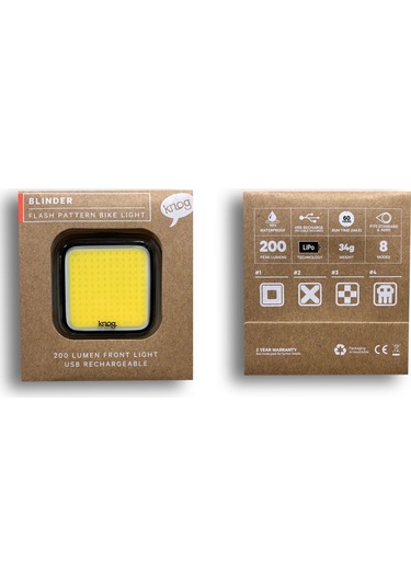 Knog Blinder SQUARE 200 Lm Bisiklet Ön Aydınlatma Far